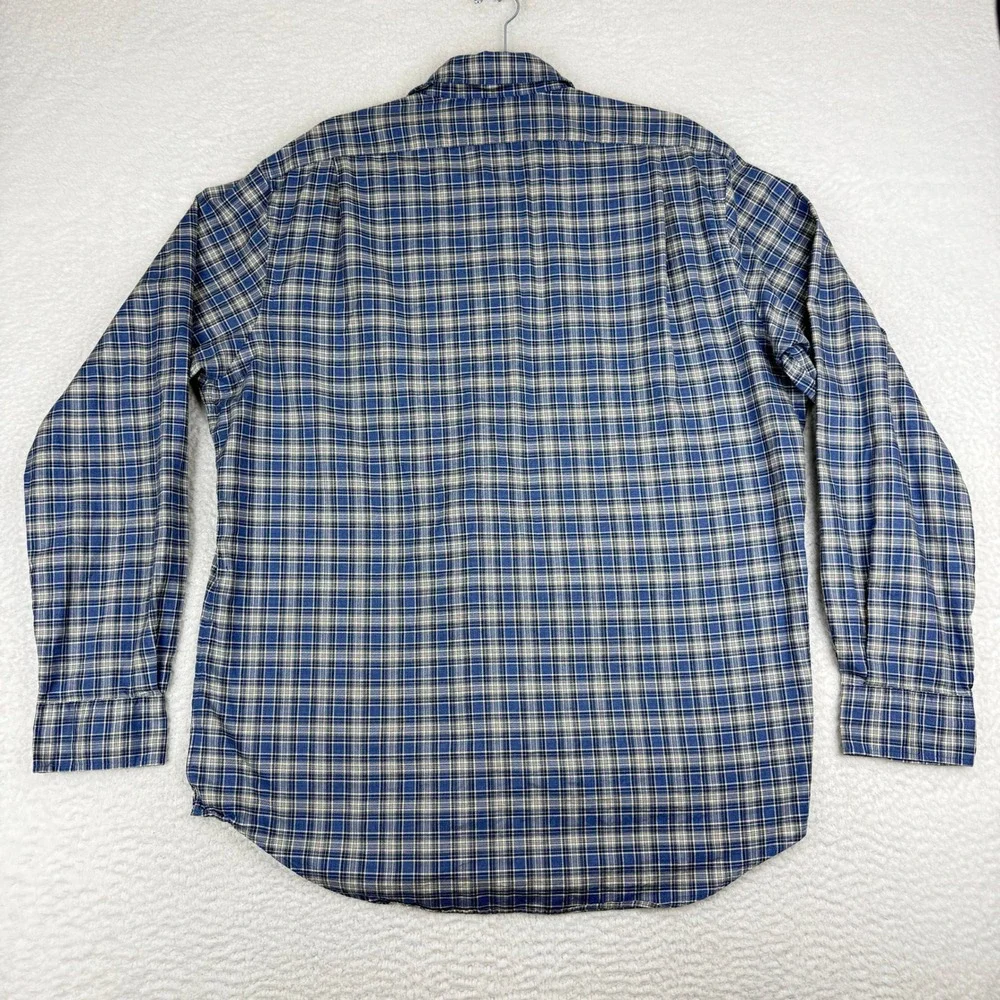 Polo Ralph Lauren Shirt Size XL Men's Blue Plaid Button Down‎ Long Sleeve